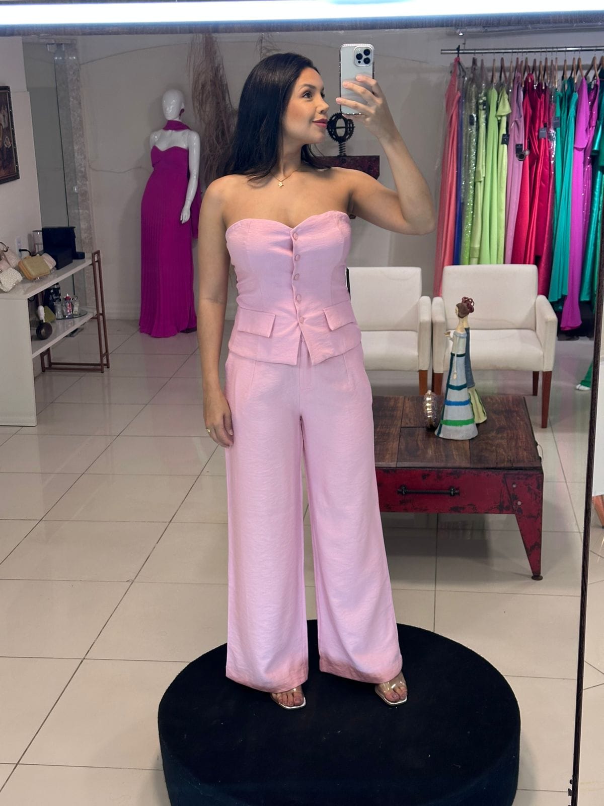 Imagem de calça rosa blush